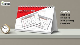 2025 One Month To View UK free Standing Desk Office Table Calendar ST2319 Video File [upl. by Vardon]