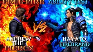 HAYATO VS ANDREW IN ABILITY TEST IN FREE FIRE 🥵freefire viralvideo foryou [upl. by Crescen]