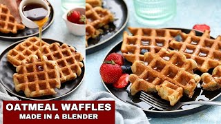 Oatmeal Waffles  No banana No flour No butter [upl. by Nnyladnarb]