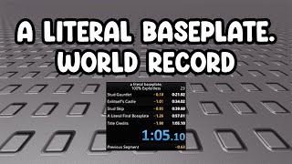 WR a literal baseplate  100 Exploitless ROBLOX Speedrun [upl. by Daenis143]