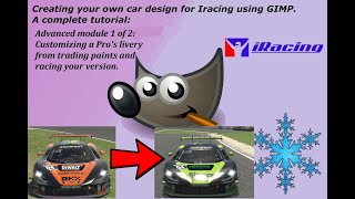 Iracing Trading paints Gimp Personalizing a Pros design for yourself and racing your version [upl. by Questa912]