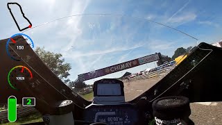 Chimay Open Trophy 2022 onboard ZX10R fastest lap BeNeLux Trophy Superbike [upl. by Arrac165]