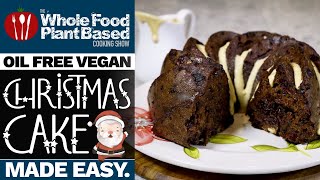 YUMMY PLANT BASED CHRISTMAS CAKE 🎄 Sugarfree vegan recipe for the holidays [upl. by Donoho]