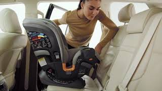 Chicco OneFit AllinOne Car Seat Installing with LATCH RearFacing [upl. by Acsot]