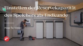 HowTo Video Einstellen der Reservekapazität des Speichers als Endkunde [upl. by Thorn]