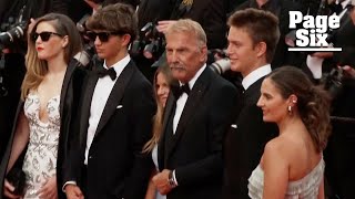 Kevin Costner makes rare appearance with five of his kids at Cannes Film Festival [upl. by Starlene]