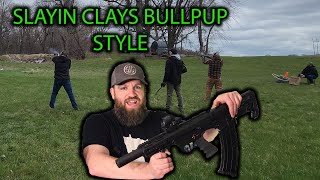 Bullpup Shotgun Slays Clays Fun Elimination Shooting Game [upl. by Elsworth]