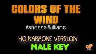 COLORS OF THE WIND  Vanessa Williams MALE KEY HQ KARAOKE VERSION [upl. by Aitrop]