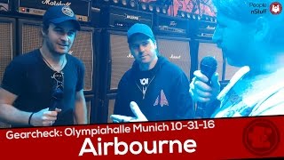 Music nStuff Rig Rundown Joel O’Keeffe amp David Roads of Airbourne munich 311016 [upl. by Tsugua]