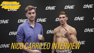 ONE Fight Night 23 Nico Carrillo breaks down his epic knockout against Saemapetch [upl. by Wivinah]