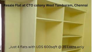 Resale Flat 916 sqft at CTO Colony West Tambaram Chennai [upl. by Akilaz]