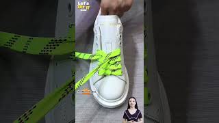 Instruction to sneaker laces tying Trendy shoelaces shoelaces shorts [upl. by Atibat]