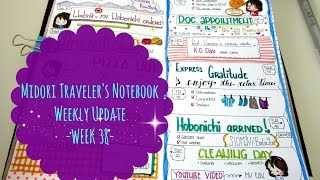 Midori Travelers Notebook Diary Weekly UpdateWEEK 38 [upl. by Nor756]