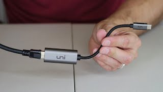 USB C to Ethernet Adaptor Review  UNI Brand from Amazon  How To Connect PC To Ethernet Cable [upl. by Ednutabab]