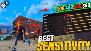 Secret DPI  Best Sensitivity For Headshot⚙️ 2GB  3GB  4GB  6GB  8GB  12GB RAM  FREE FIRE [upl. by Melisande]