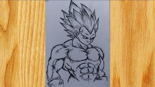 How to Draw Vegeta Step by Step  Dragon Ball  Easy Drawing Tutorial [upl. by Neidhardt]