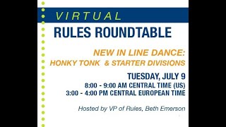 UCWDC Virtual Rules Roundtable  New in Line Dance [upl. by Blight313]