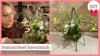 Industrieel KERSTBLOEMSTUK ⭐️🎄 Kerstbloemstuk 5  Carlein Tukkers  Cursus Bloemschikken 122 [upl. by Nlycaj409]