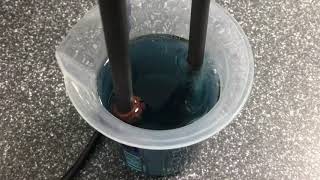 Electrolysis of Copper Sulfate using Inert Electrodes [upl. by Lydell648]