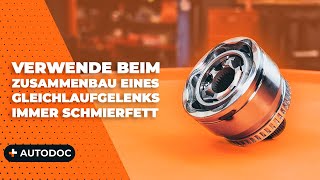 Verwende beim Zusammenbau eines Gleichlaufgelenks immer Schmierfett  AUTODOC autodoc [upl. by Rasmussen]