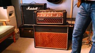 VOX Conqueror guitar amplifier with VOX cabinet w Hagström speakers [upl. by Varick296]