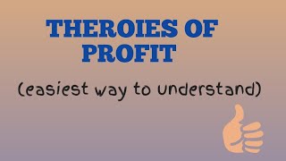 Theories of profit In economics  Introduction of profit  7 theories of profit [upl. by Adil]