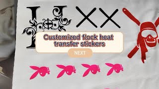 Customized flock heat transfer stickers [upl. by Arykat]