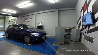 BMW F20 116I 15 TURBO 109cv Reprogrammation Moteur  182cv Digiservices Paris 77 Dyno [upl. by Scharaga]