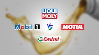 Mobil1 vs Castrol vs Liqui Moly vs Motul [upl. by Yneffit]