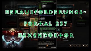 Diablo 3 272 Season 25 EU Herausforderungsportal 237 Jade Hexendoktor [upl. by Danelle507]