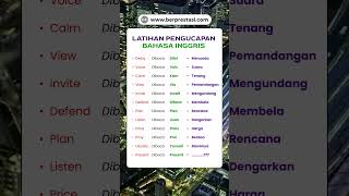 LATIHAN PENGUCAPAN BAHASA INGGRIS [upl. by Ytsirk]