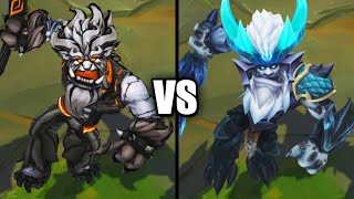 Fright Night Trundle vs Dragonslayer Trundle Skins Comparison League of Legends [upl. by Jollanta]