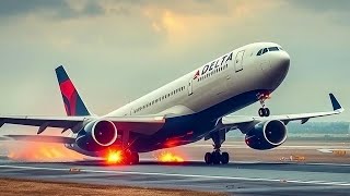 Delta A330 CRASHES at DETROIT AIRPORT [upl. by Yemar]