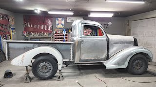 Back to work on the custom 1935 Plymouth truck [upl. by Bullard]