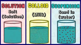 Solution  Colloid and Suspension  Examples  Properties  Chemistry [upl. by Novad]