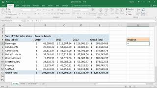 Excel GETPIVOTDATA Function to Pull Data from a PivotTable [upl. by Audre592]