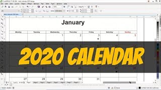 How to Create a 2020 Calendar Design With CorelDraw [upl. by Enirehtac]