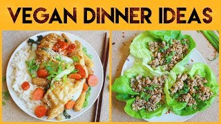 EASY VEGAN DINNER IDEAS READY in under 30 minutes plant based recipes [upl. by Isdnil]