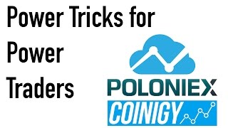 Using More of Whats Available TradingView Poloniex and Coinigy Tips and Tricks [upl. by Molini]