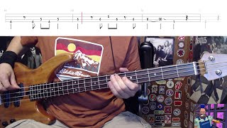 Money For Nothing by Dire Straits  Bass Cover with Tabs PlayAlong [upl. by Broddie773]