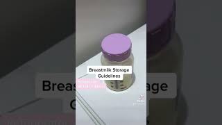 BREASTMILK STORAGE GUIDELINES [upl. by Atalanta]