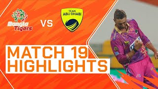 2023 Abu Dhabi T10 Match 19 Highlights Bangla Tigers vs Team Abu Dhabi  Season 7 [upl. by Noelc]