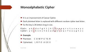 INS Unit1 Monoalphabetic Cipher [upl. by Gertrudis]