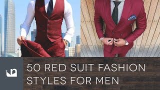 50 Red Suit Fashion Styles For Men  Maroon [upl. by Nosreme]