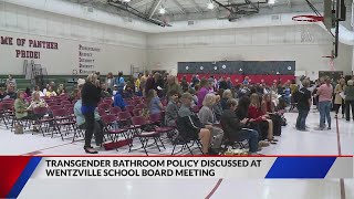 Transgender bathroom policy discussed at Wentzville School District meeting [upl. by Fabiola545]