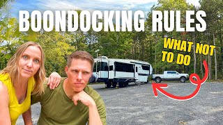 11 UNWRITTEN Rules of RV Boondocking [upl. by Suoirtemed82]