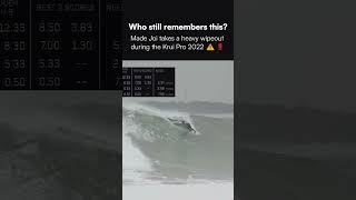 Who still remembers this from Krui Pro 2022 🤯🤯 Dont worry hes all good 💪🏽 KruiPro surfing [upl. by Jestude770]