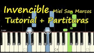 INVENCIBLE MIEL SAN MARCOS Piano Tutorial Cover Facil  Partitura PDF Sheet Music Easy Midi [upl. by Cherlyn]