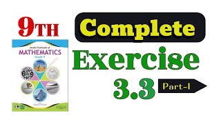 class 9 maths chapter 3 exercise 33  national book foundation class 9 maths  Genuinelearnings [upl. by Wendalyn]