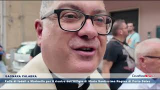 Folla di fedeli a Marinella per il rientro dellEffigie di Maria Santissima Regina di Porto Salvo [upl. by Yessac]